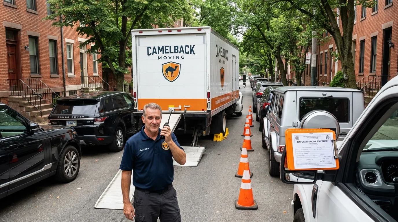City street loading permit setup in East Rockaway, NY